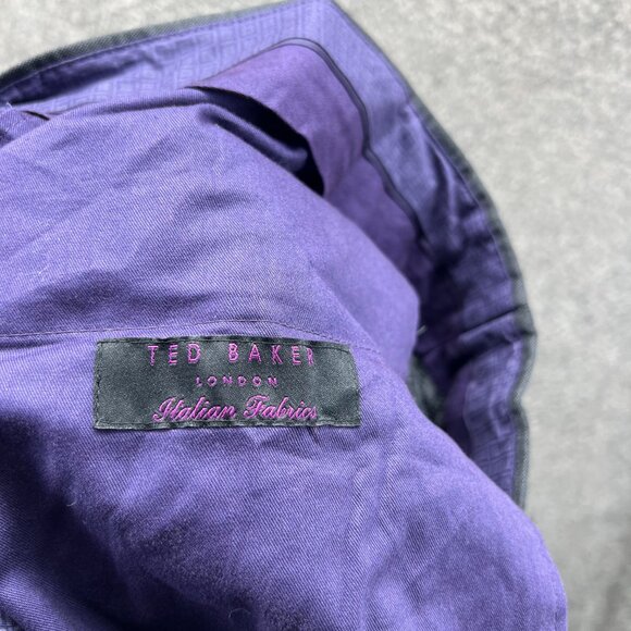 Ted Baker Pants Men 29R Gray London Roger CT Dress Slacks Italian Wool - Picture 6 of 11